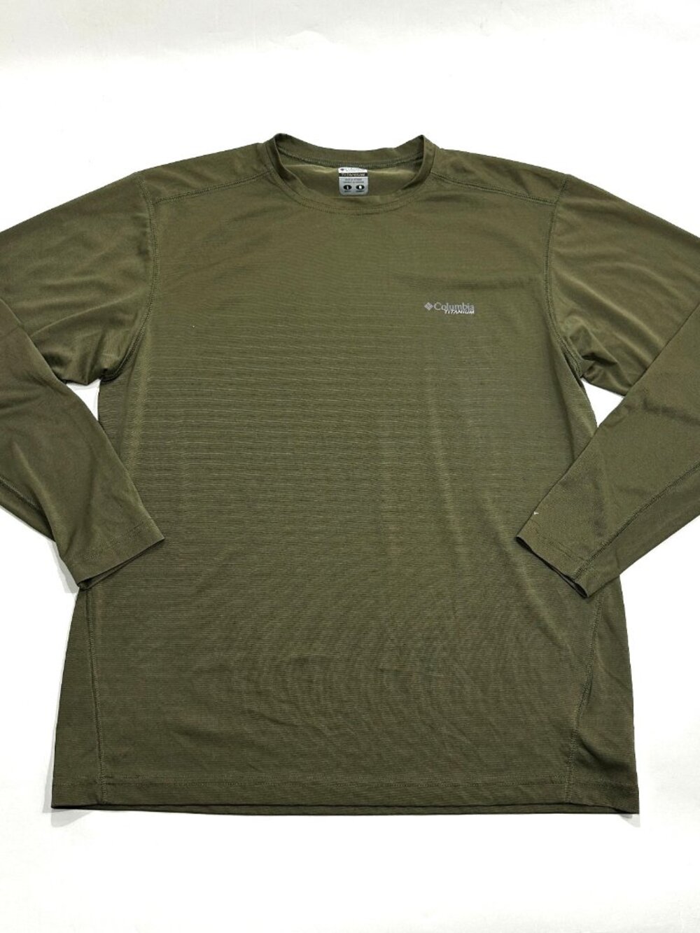 Columbia Titanium Omni-Dry Long Sleeve Performance Shirt Mens Large Green Hiking